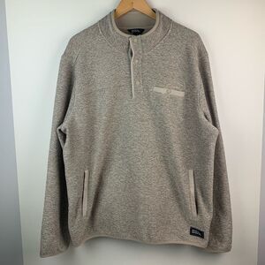 Eddie Bauer Men's Tan Convector 1/4 Snap Mock Pullover Sweater Size XL